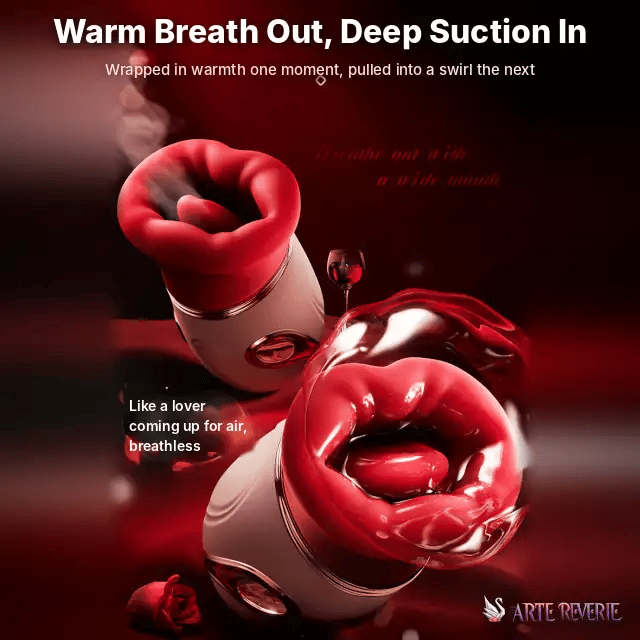 Warm breath out, deep swirling suction in