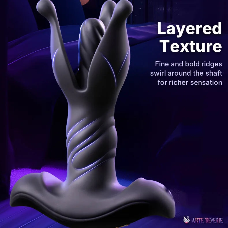 Midnight Bloom Thrusting & Expanding Massager | Wireless Remote, Blooms Inside, For Her & Him