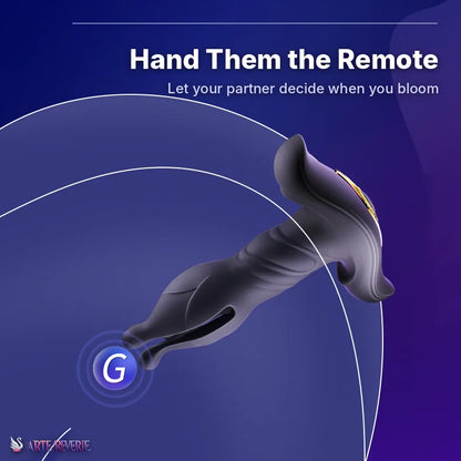 Midnight Bloom Thrusting & Expanding Massager | Wireless Remote, Blooms Inside, For Her & Him