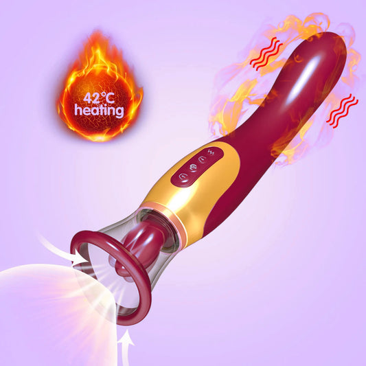 Soothing Heat, Multi-Mode Suction & Licking Vibration for Relaxation | Ergonomic Therapeutic Massager AR-V2