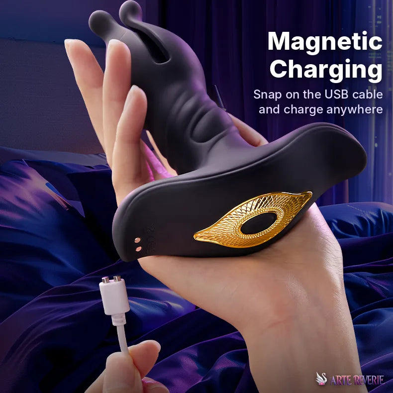 Midnight Bloom Thrusting & Expanding Massager | Wireless Remote, Blooms Inside, For Her & Him