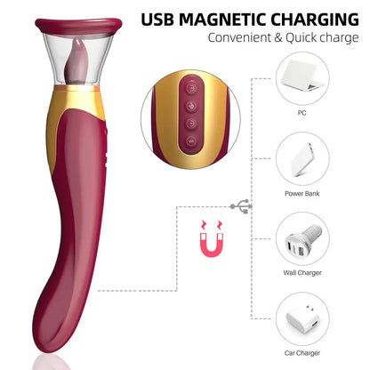 Soothing Heat, Multi-Mode Suction & Licking Vibration for Relaxation | Ergonomic Therapeutic Massager AR-V2