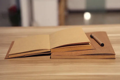 Retro Kraft Notebook - Durable Binding 100gsm