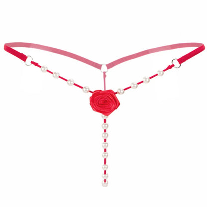 Super Hottt Rose Pearl G-String Thong