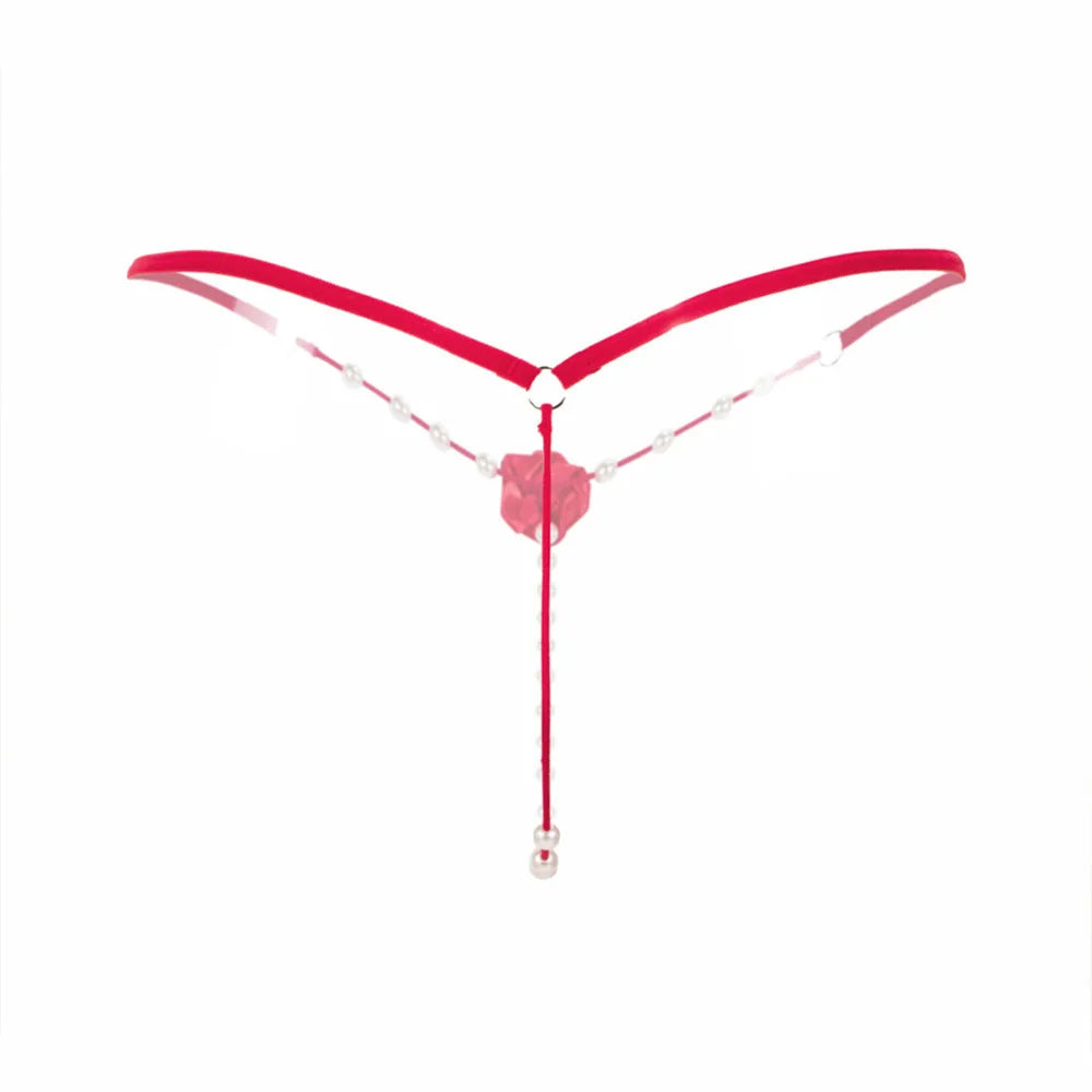 Super Hottt Rose Pearl G-String Tanga