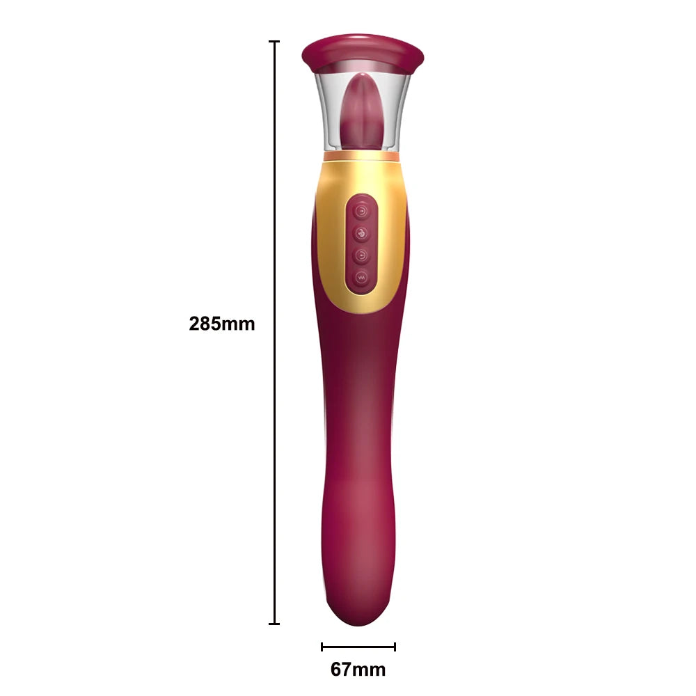 Soothing Heat, Multi-Mode Suction & Licking Vibration for Relaxation | Ergonomic Therapeutic Massager AR-V2