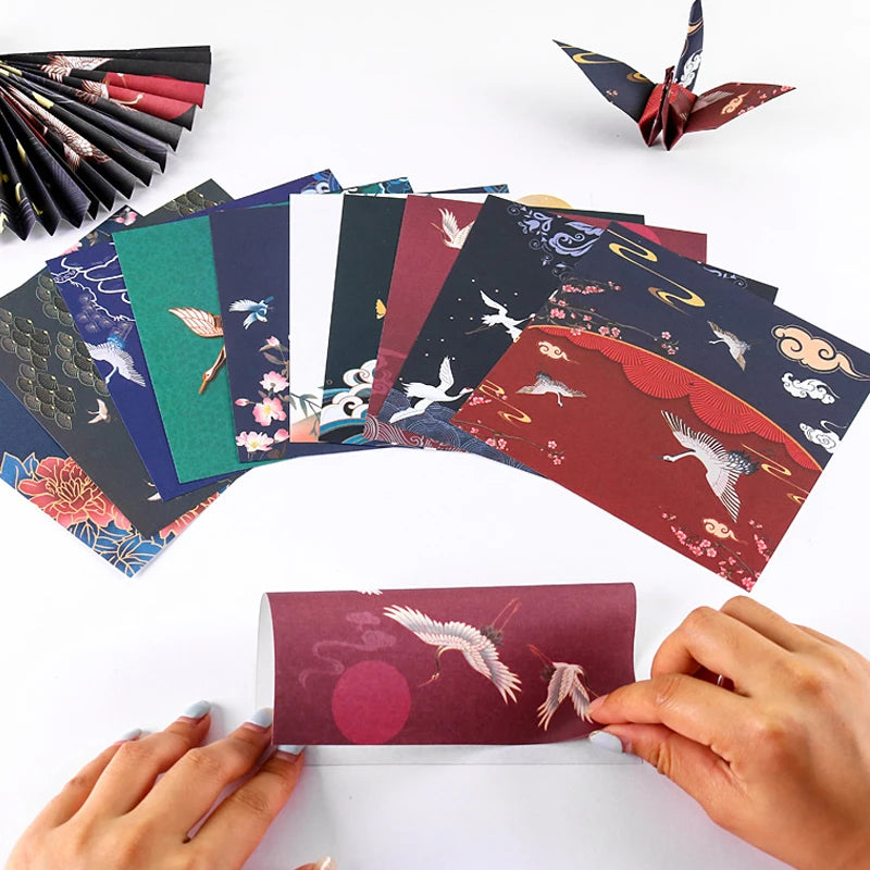 Crane Origami Paper Set – 70 Pieces of Folding Sheets for Creative Crafts and Memorable Scrapbooking