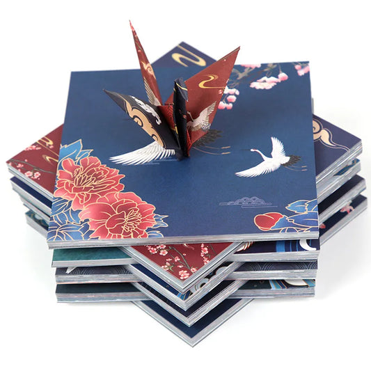 Set di carta per origami con gru – 70 fogli pieghevoli per lavori creativi e scrapbooking memorabili