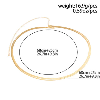 Vielseitige flache Schlangen-Taillenkette